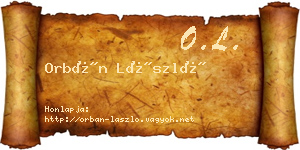 Orbán László névjegykártya