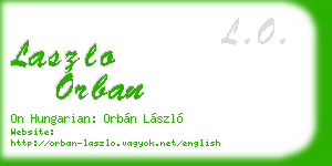 laszlo orban business card